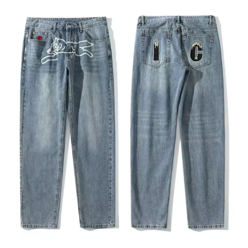 2024 Pantolon Y2K Streetwear Flying Dog Print Baggy Jeans Pants For Men Clothes Harajuku Fashion Hip Hop Denim Trousers Vaqueros